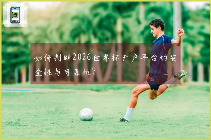 如何判断2026世界杯开户平台的安全性与可靠性?